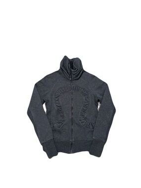Lululemon Cuddle Up Sparkle Charcoal Gray Jacket Size 6